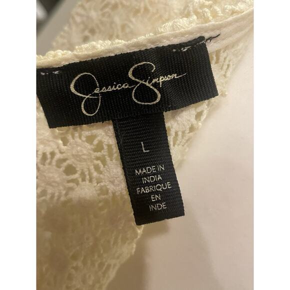 Sheer Crochet Top Sleeveless Shirt‎ Tank Large Flowy Fairy boho peasant western - Picture 5 of 8